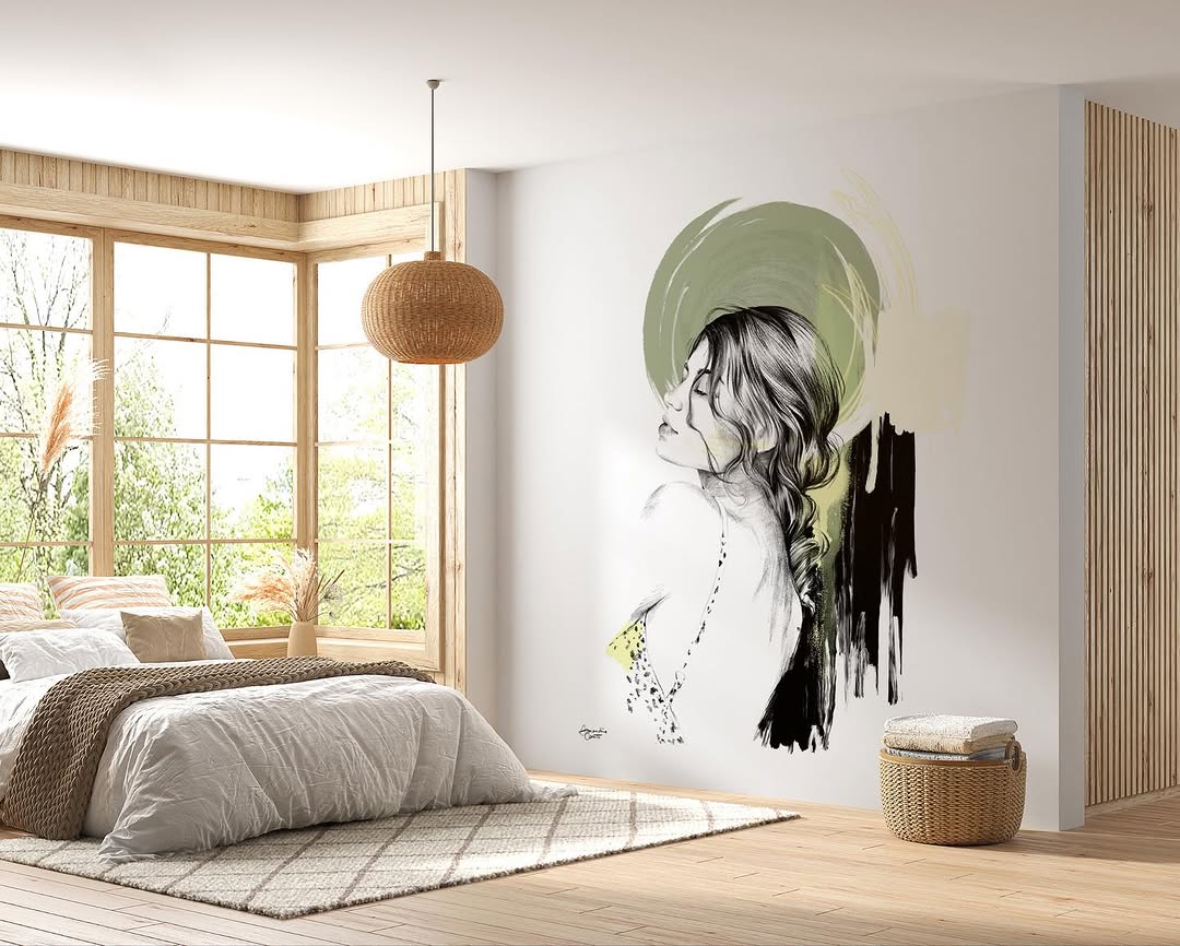Décoration murale sur mesure pour chambre à coucher moderne